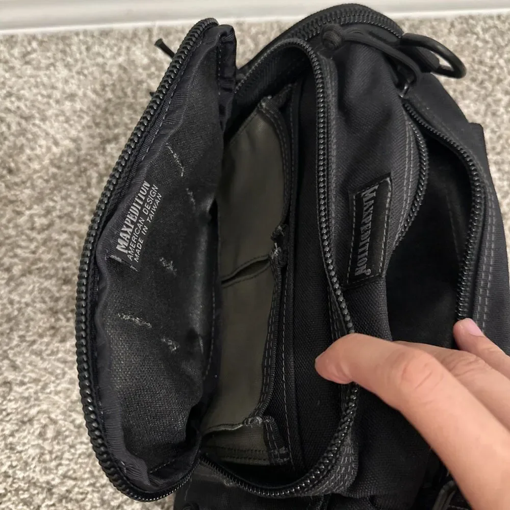 Maxpedition Proteus Versipack Black Fanny Pack Utility EDC Tactical Sling Go Bag